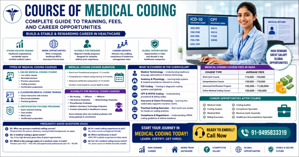 Course of Medical Coding: Training, Fees & Career Guide